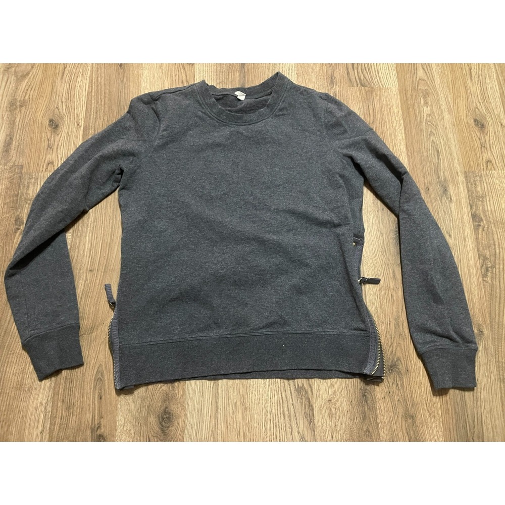Reflex Shirt, Women's Size XS, Gray, Crew Neck, Pullover, Zip on Sides